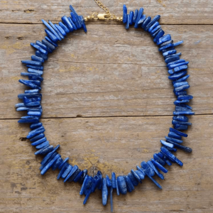 Kyanite Stone Clustered Collar Necklace