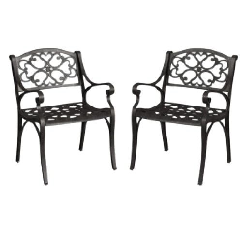 2-Pack Outdoor Cast Aluminum Chairs