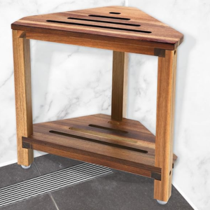 Acacia Wood Corner Shower Stool
