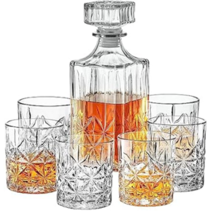 7-Piece Whiskey Decanter & Glass Set