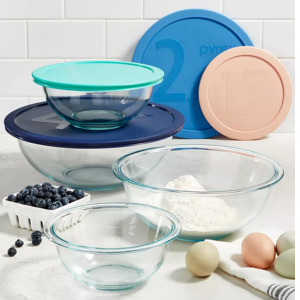 Pyrex 8-Piece Mixing Bowl Set w/Lids