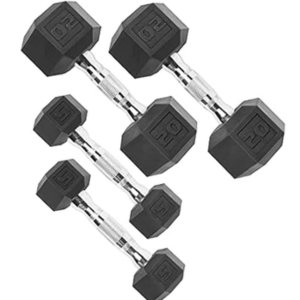 CAP Barbell 50lb Coated Hex Dumbbells Set