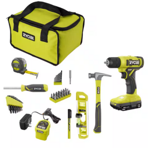 Ryobi ONE+ 18V Cordless Drill Kit w/Accessories, Battery & Charger