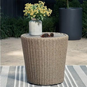 Signature Design by Ashley Outdoor Wicker Side Table