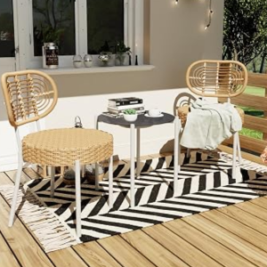 GarveeLife  3-Piece Wicker Patio Bistro Set