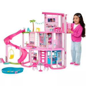Barbie 75-Piece 3-Story Dreamhouse w/Slide & Pool