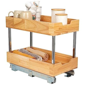 Household Essentials 2-Tier Sliding Cabinet Organizer