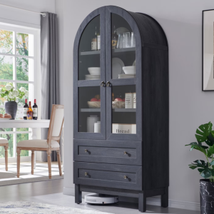 Arched Glass Door Kitchen 71