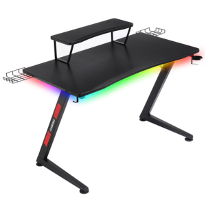 Ergonomic 3-Sided LED Z-Leg Gaming Desk