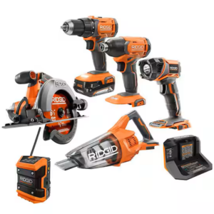 Ridgid 18V Cordless 6-Tool Combo Kit w/Battery
