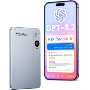 AI Voice Recorder w/Transcribe