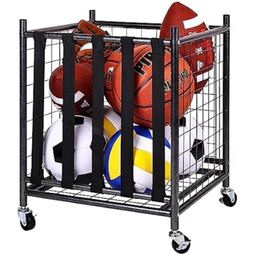 Rolling Garage Sports Equipment Organizer