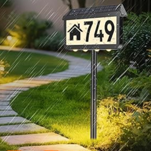Solar LED Address Sign