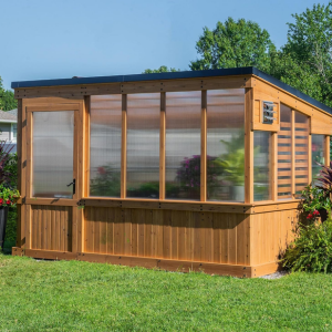 Wood & Polycarbonate 11' Walk-In Greenhouse