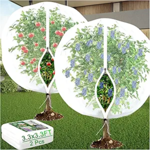 2-Pack Fruit Tree 3' Netting Covers w/Zipper