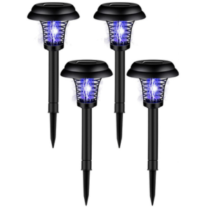 4-Pack Solar Bug Zapper Outdoor Lights