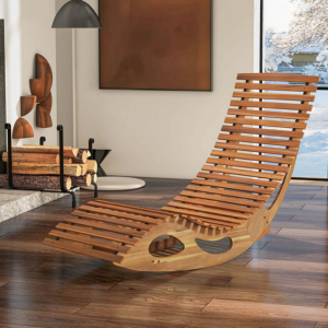 Acacia Wood Rocking Chaise Lounger