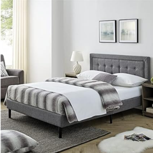 Upholstered King Platform Bed