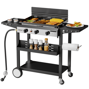 3-Burner Gas Griddle w/Wheels