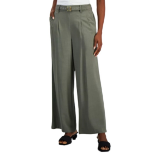 Bar III Women's Belted High-Rise Pants