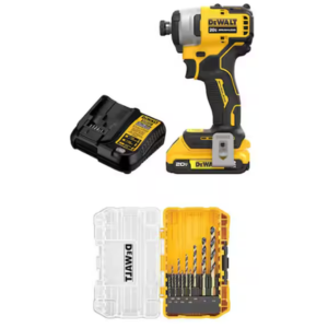 DeWalt 20V MAX Cordless Impact Driver & Drill Bit Set w/Battery
