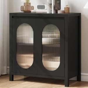 Wood & Fluted Glass 30