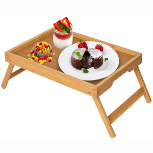 Bamboo Folding Bed Table Tray