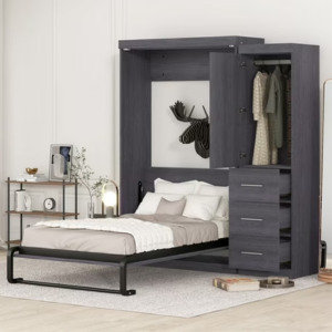 Euroco Wood Twin Murphy Wall Bed