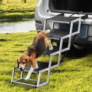 Folding 4-Step Non-Slip Dog Car Stairs