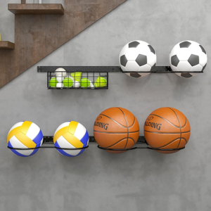 8-Tier Wall Mount Basketball Rack