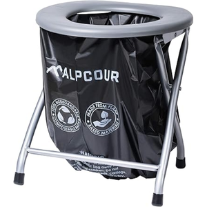 Alpcour Portable Toilet Seat w/Built-In Bag