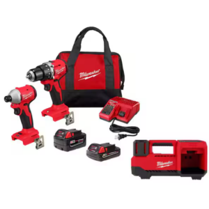 Milwaukee 18V Lith-Ion Cordless Hammer Drill/Impact 2-Tool w/Batteries