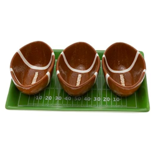 4-Piece Football Themed Condiment Serving Set