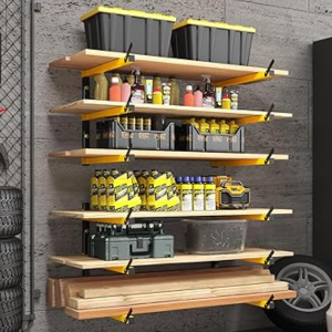 4-Pack Wall-Mount Lumber & Storage Rack