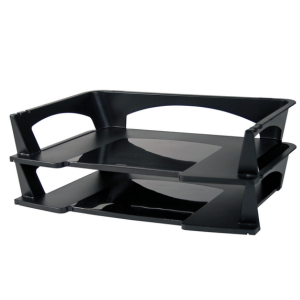 2-Pack Stacking Desk File Trays
