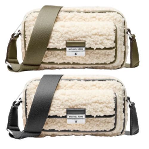 Michael Kors Bradshaw Faux Shearling Camera Crossbody