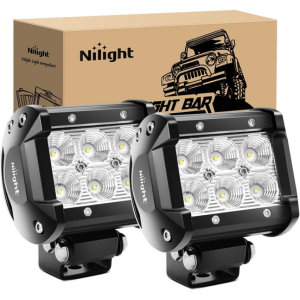 2-Piece Nilight 1260-Lumen Flood LED Off Road Lights
