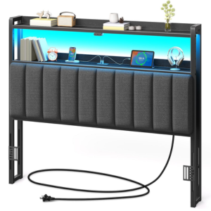 LED Full Headboard w/Storage & USB