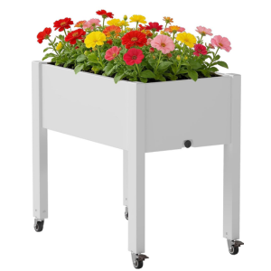 Elevated Raised Garden Bed w/Locking Wheels