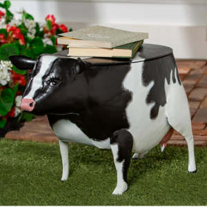 Metal Cow Table w/Storage