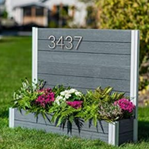 Vinyl Address Sign w/Planter
