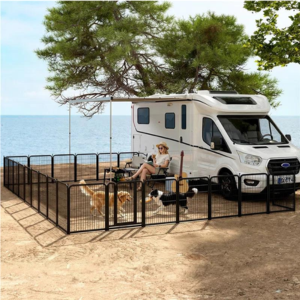 Metal 8-Panel Pet Playpen w/Lock
