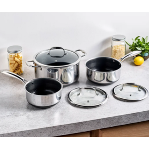HexClad 6-Piece 8Qt. Nonstick Pot Set w/Lids