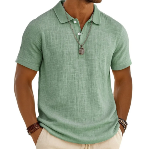 Men's Linen Polo Shirt