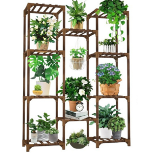 10-Tier Wood Plant Stand