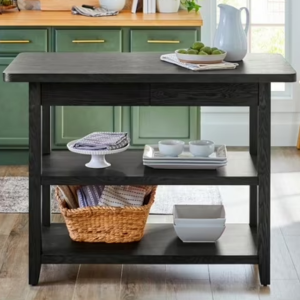 Better Homes & Gardens Wood Kitchen Island w/Shelves