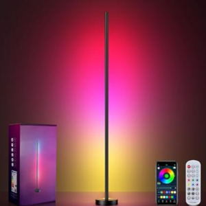 LED Smart RGBICW Floor Lamp w/App & Remote Control