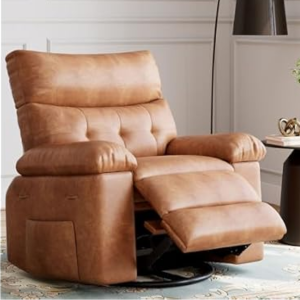GarveeHome Oversized Swivel Recliner Chair w/Heat & Massage
