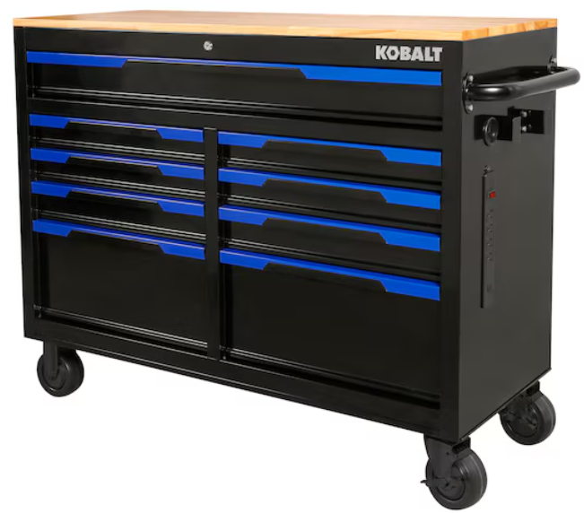 Kobalt 9-Drawers Rolling Wood Work Bench