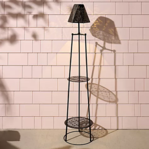 Garden Reflections Solar Floor Lamp Plant Stand